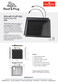 Technical Sheet SOLAR FLAT-5XL ceramic roof tile CIGS