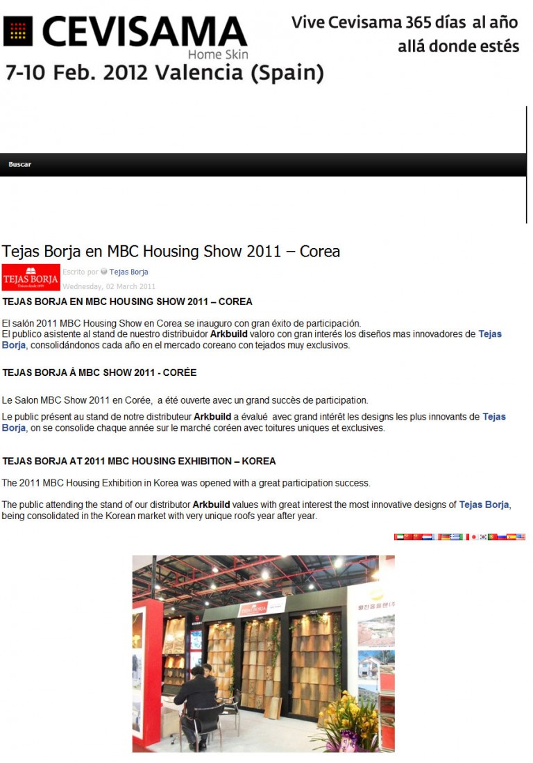 TEJAS BORJA AT 2011 MBC HOUSING EXHIBITION – KOREA