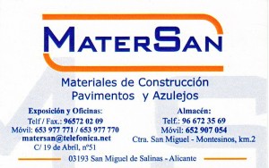 Aridos Matersan – Distribuidor Tejas Borja