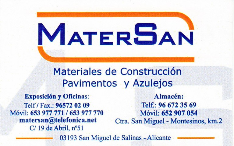 Aridos Matersan – Distribuidor Tejas Borja