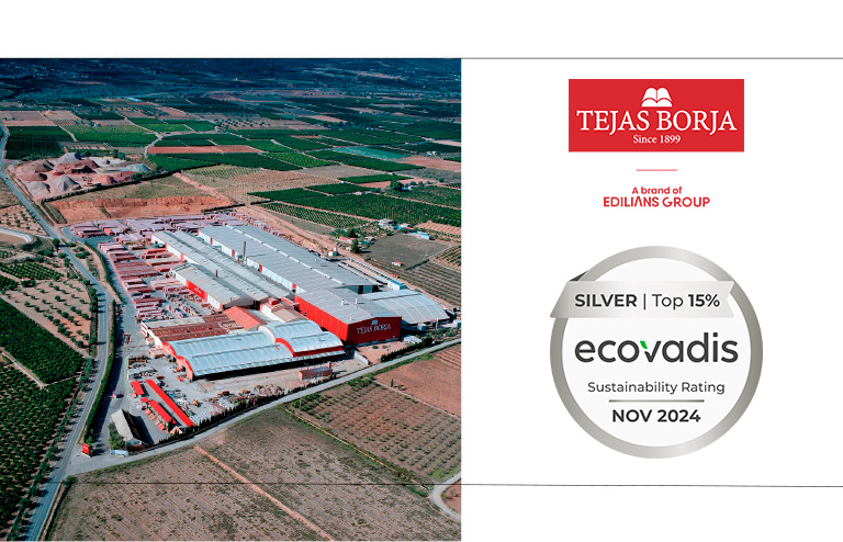 Tejas Borja, part of Edilians Group, awarded Silver Medal by EcoVadis