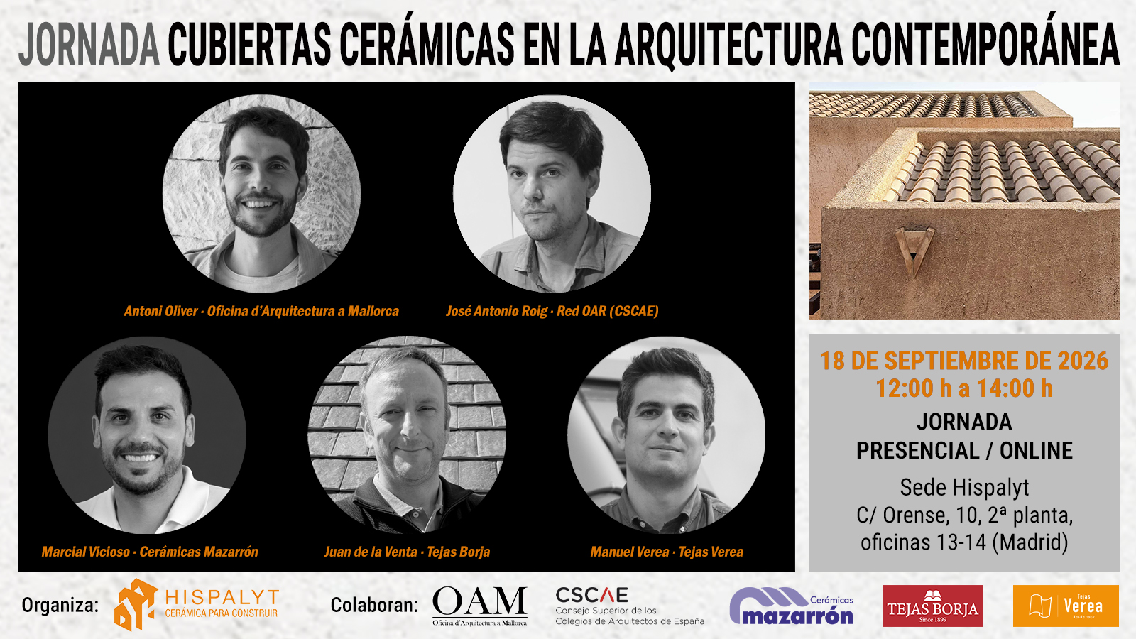 Tejas Borja participa en la jornada Hispalyt sobre cubiertas cerámicas: diseño, sistemas y durabilidad